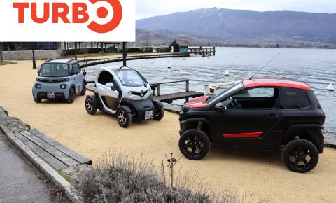 ESSAI COMPARATIF : MEGA e-SCOUTY, CITROEN AMI ET RENAULT TWIZY SUR TURBO - MARS 2023